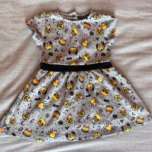 Sourpuss Kids Halloween Candy Corn Dress - Gray and Black